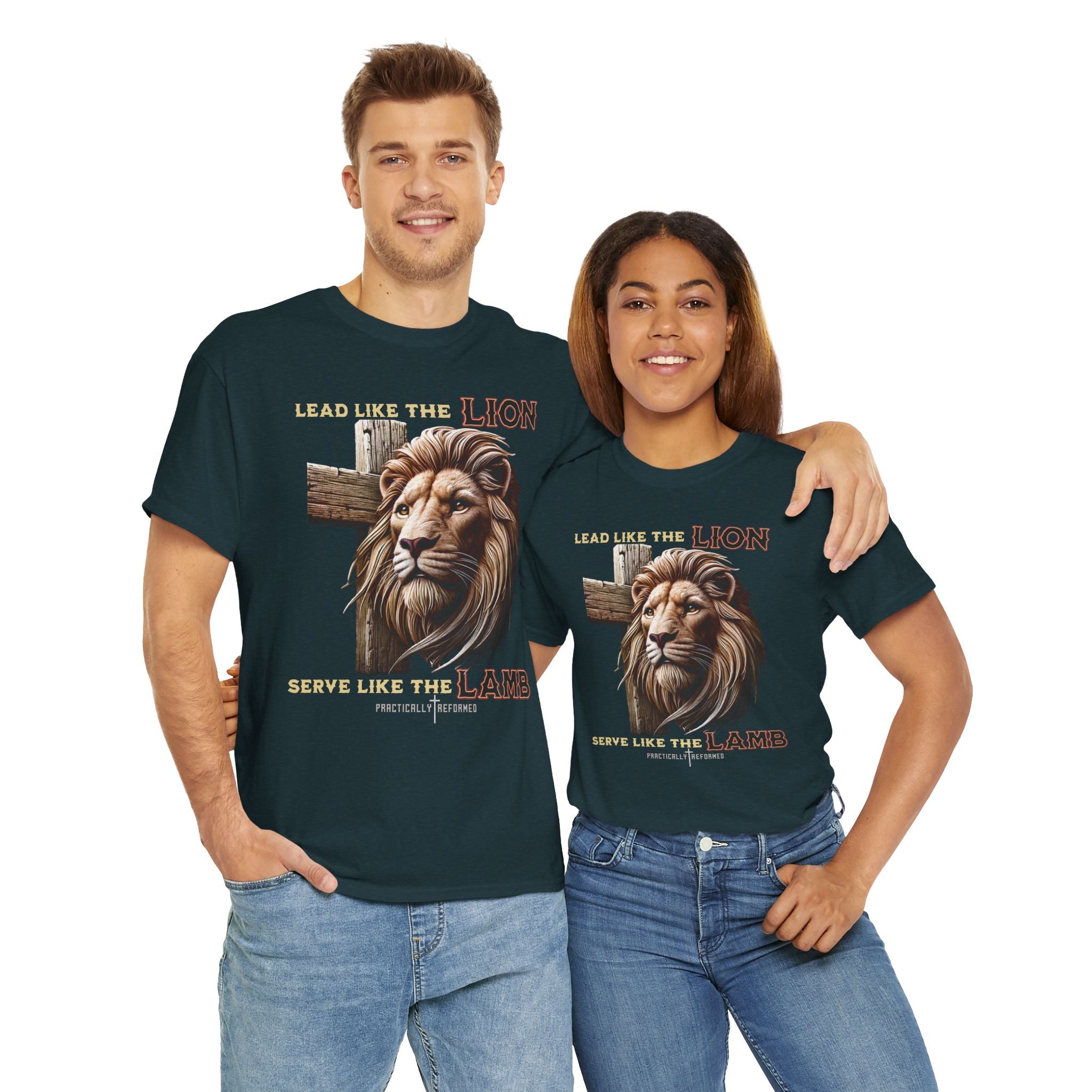 Lead Like a Lion T-Shirt / Christian Inspirational Tee-Faith Based Apparel-Bible Verse Inspired Shirt