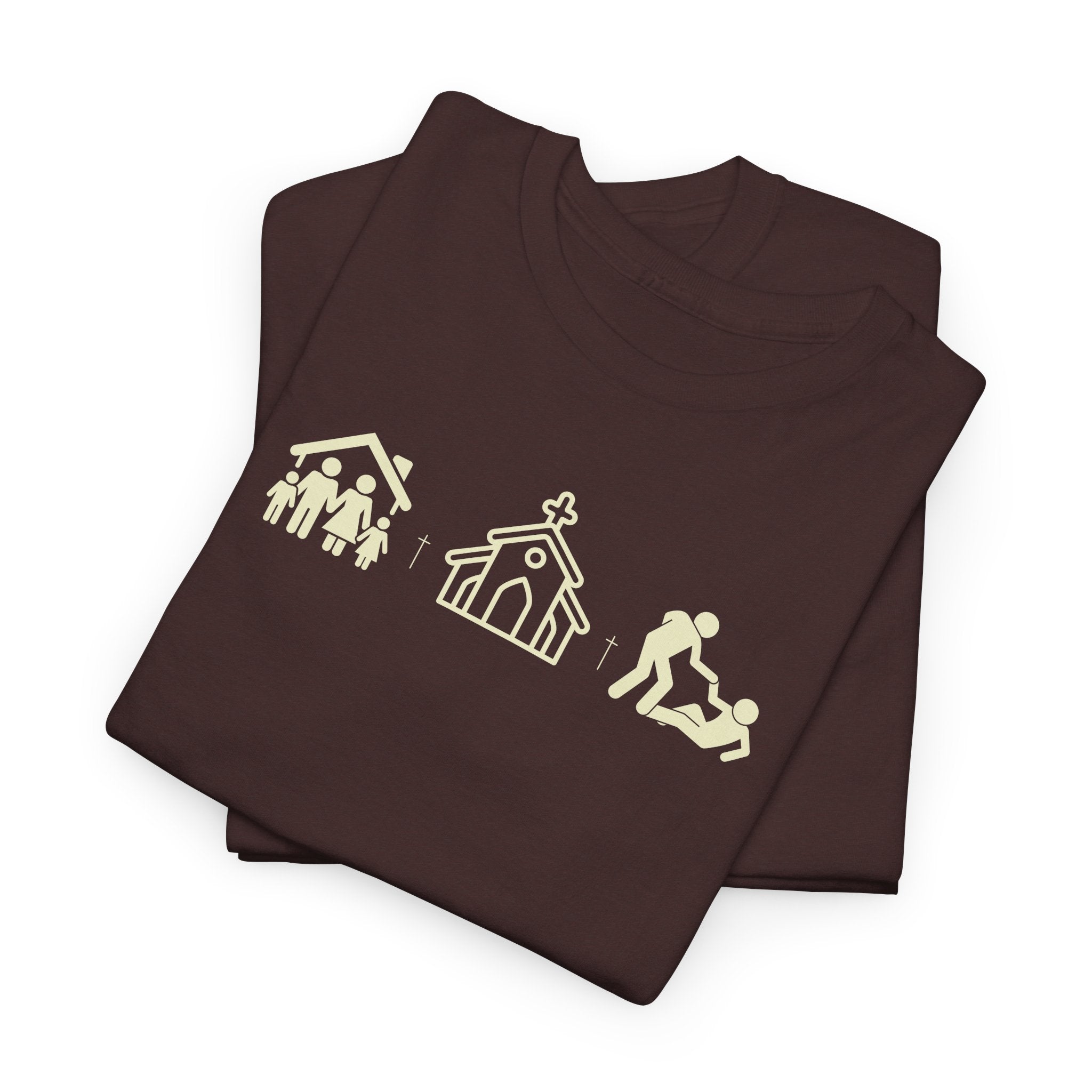Build Your Family Go To Church Love Your Neighbor T-Shirt – Christian Faith-Based Tee for Men & Women