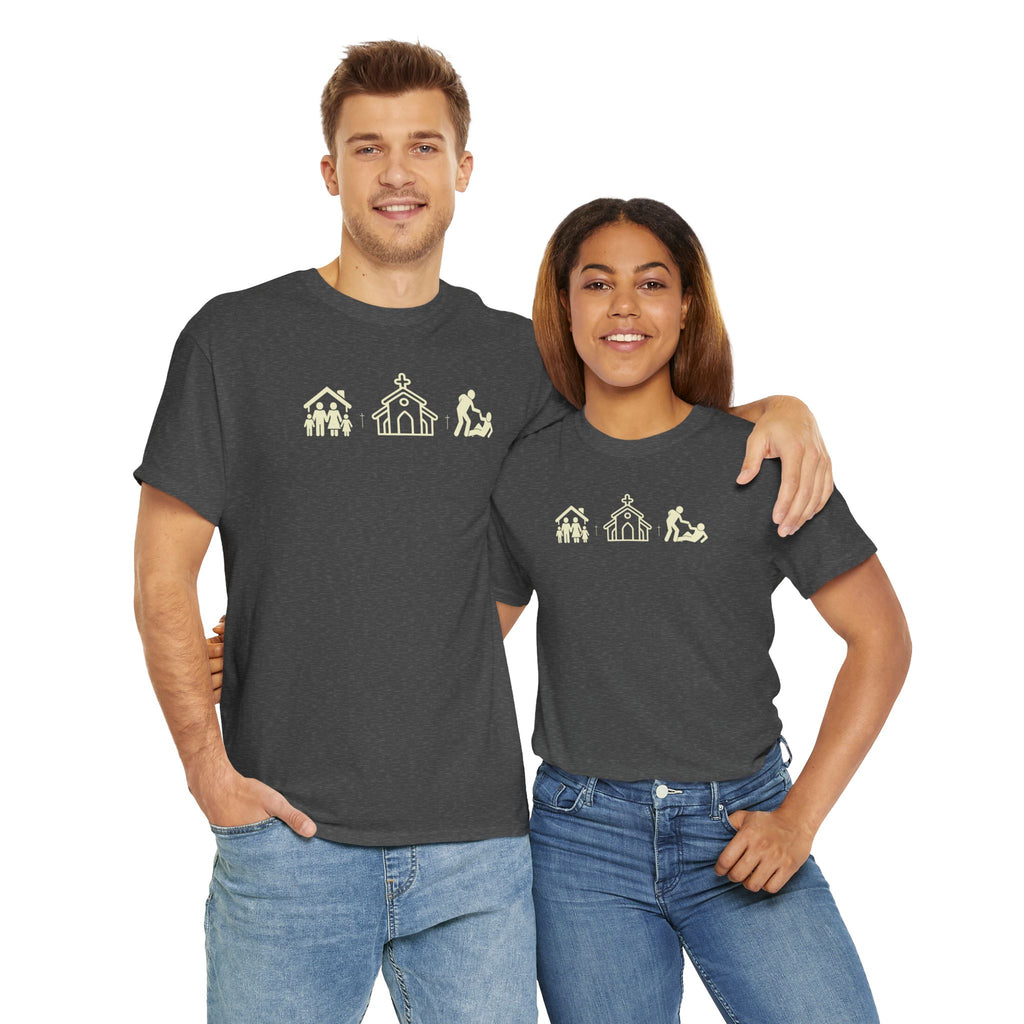 Build Your Family Go To Church Love Your Neighbor T-Shirt – Christian Faith-Based Tee for Men & Women