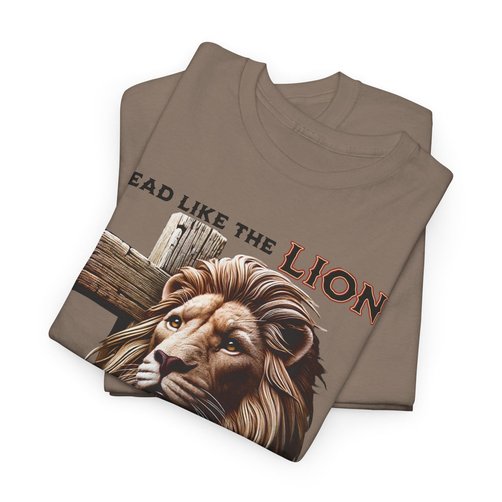 Lead Like a Lion T-Shirt / Christian Inspirational Tee-Faith Based Apparel-Bible Verse Inspired Shirt