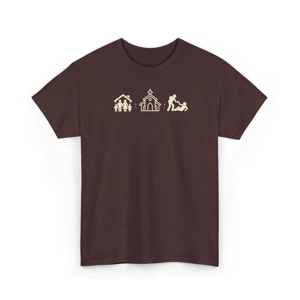 Build Your Family Go To Church Love Your Neighbor T-Shirt – Christian Faith-Based Tee for Men & Women
