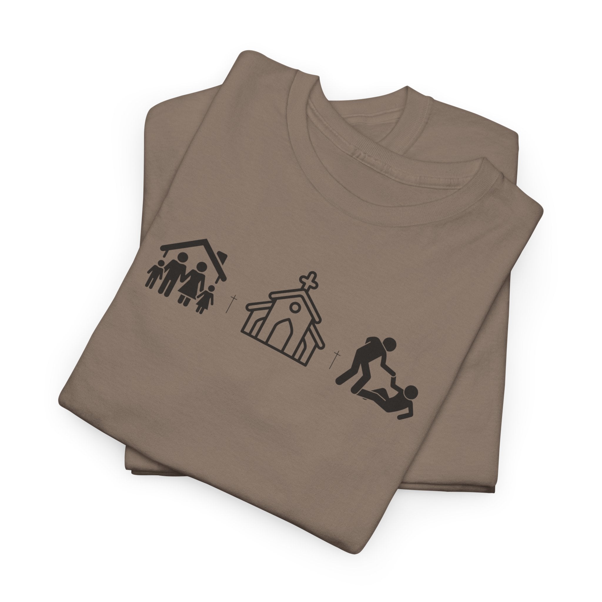 Build Your Family Go To Church Love Your Neighbor T-Shirt – Christian Faith-Based Tee for Men & Women
