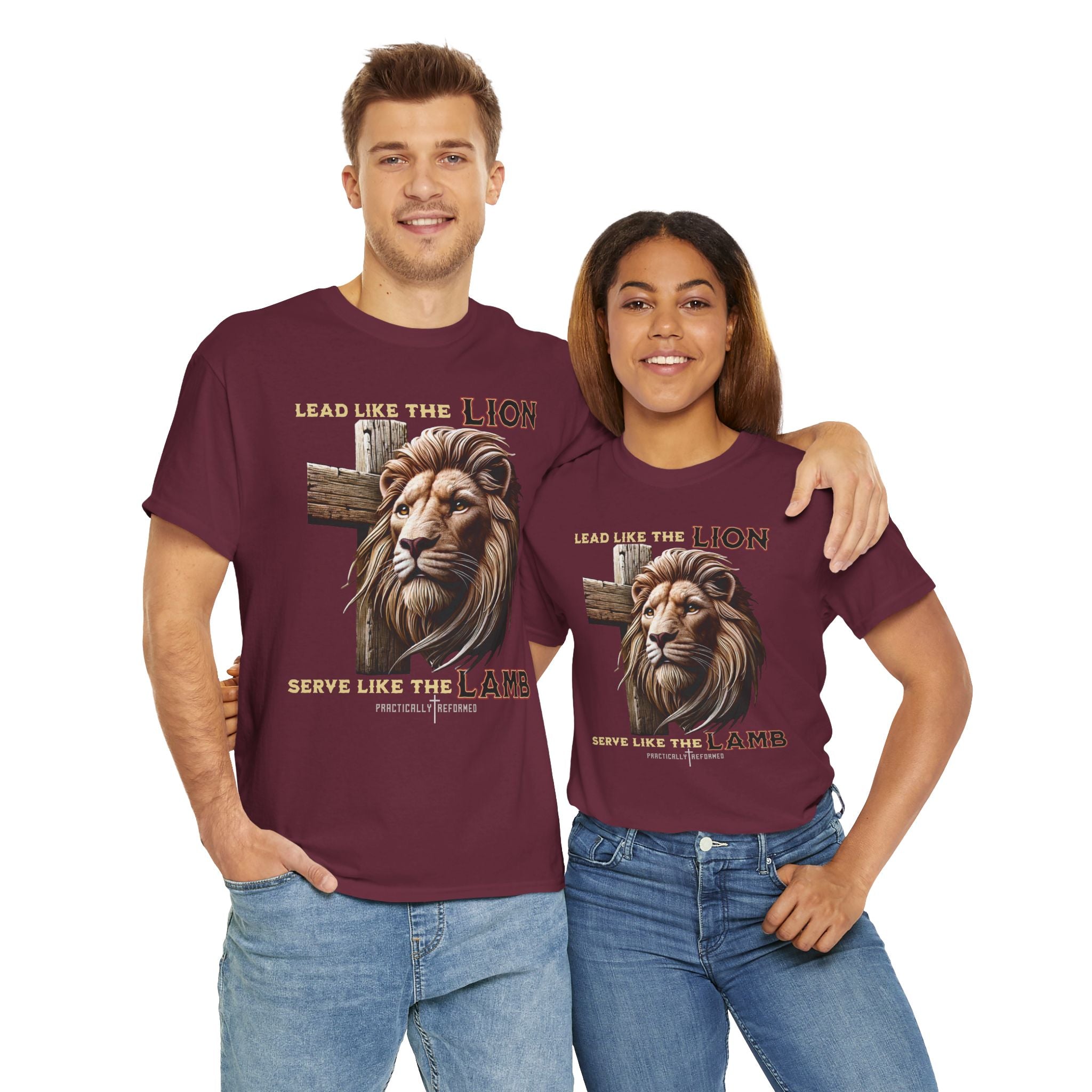 Lead Like a Lion T-Shirt / Christian Inspirational Tee-Faith Based Apparel-Bible Verse Inspired Shirt