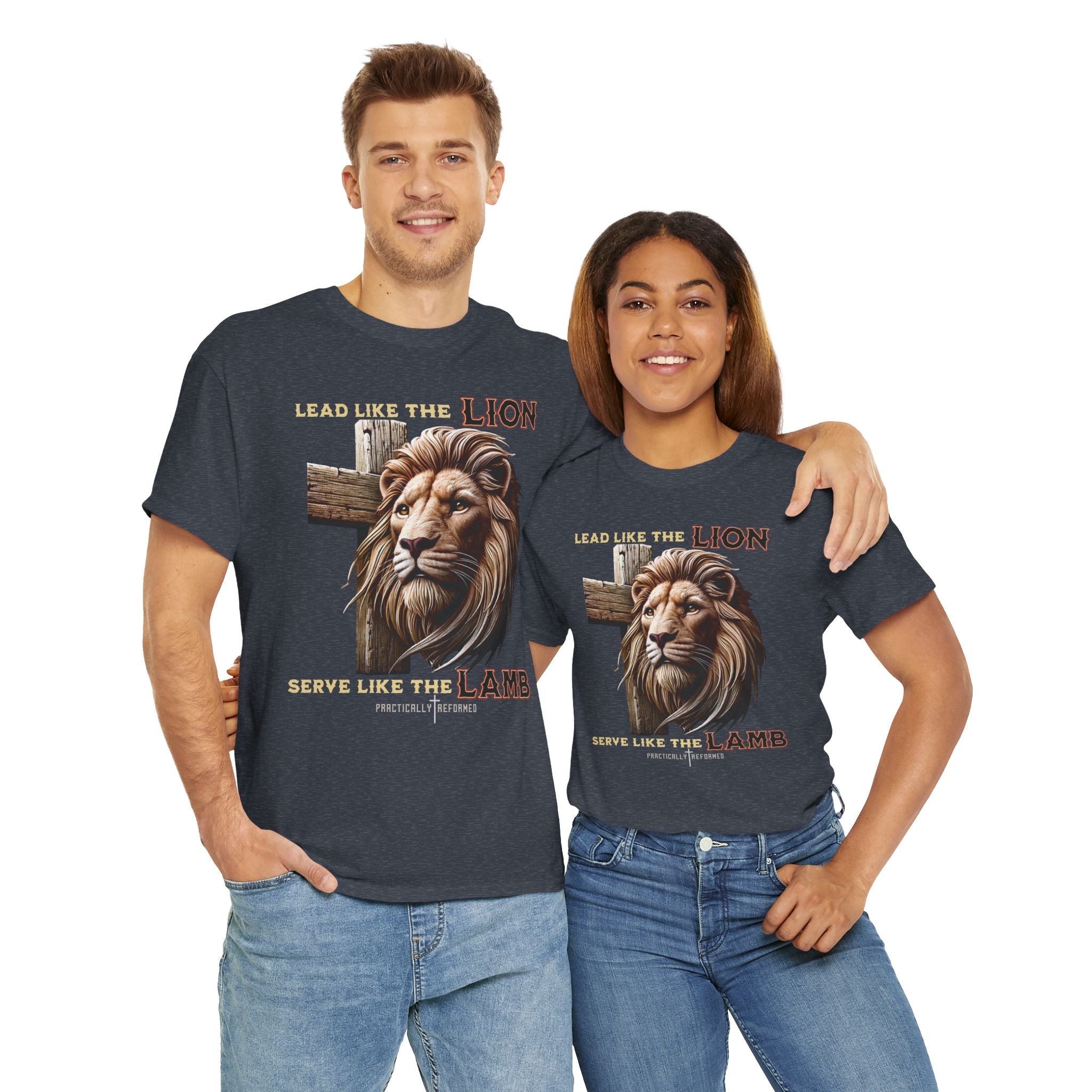 Lead Like a Lion T-Shirt / Christian Inspirational Tee-Faith Based Apparel-Bible Verse Inspired Shirt