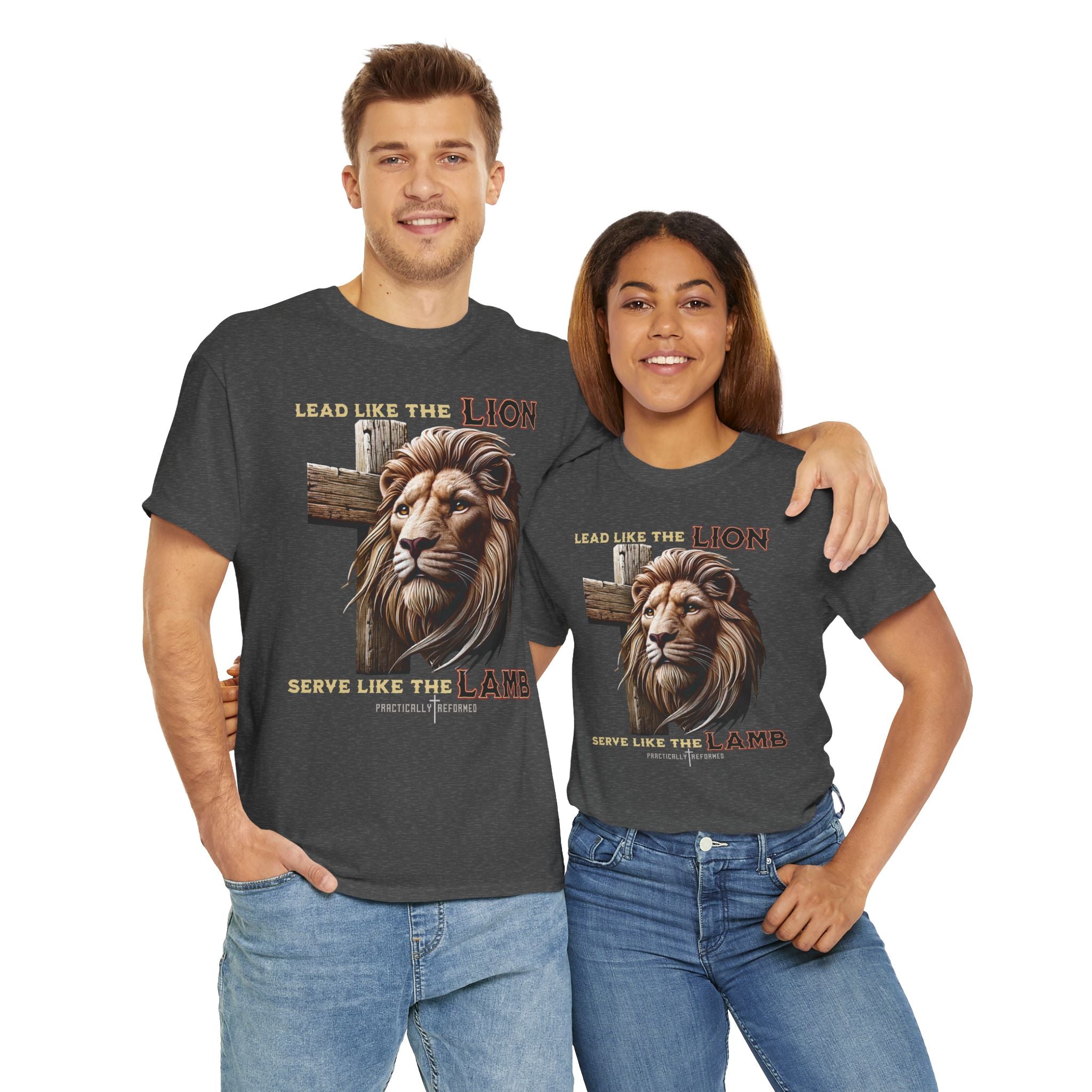 Lead Like a Lion T-Shirt / Christian Inspirational Tee-Faith Based Apparel-Bible Verse Inspired Shirt