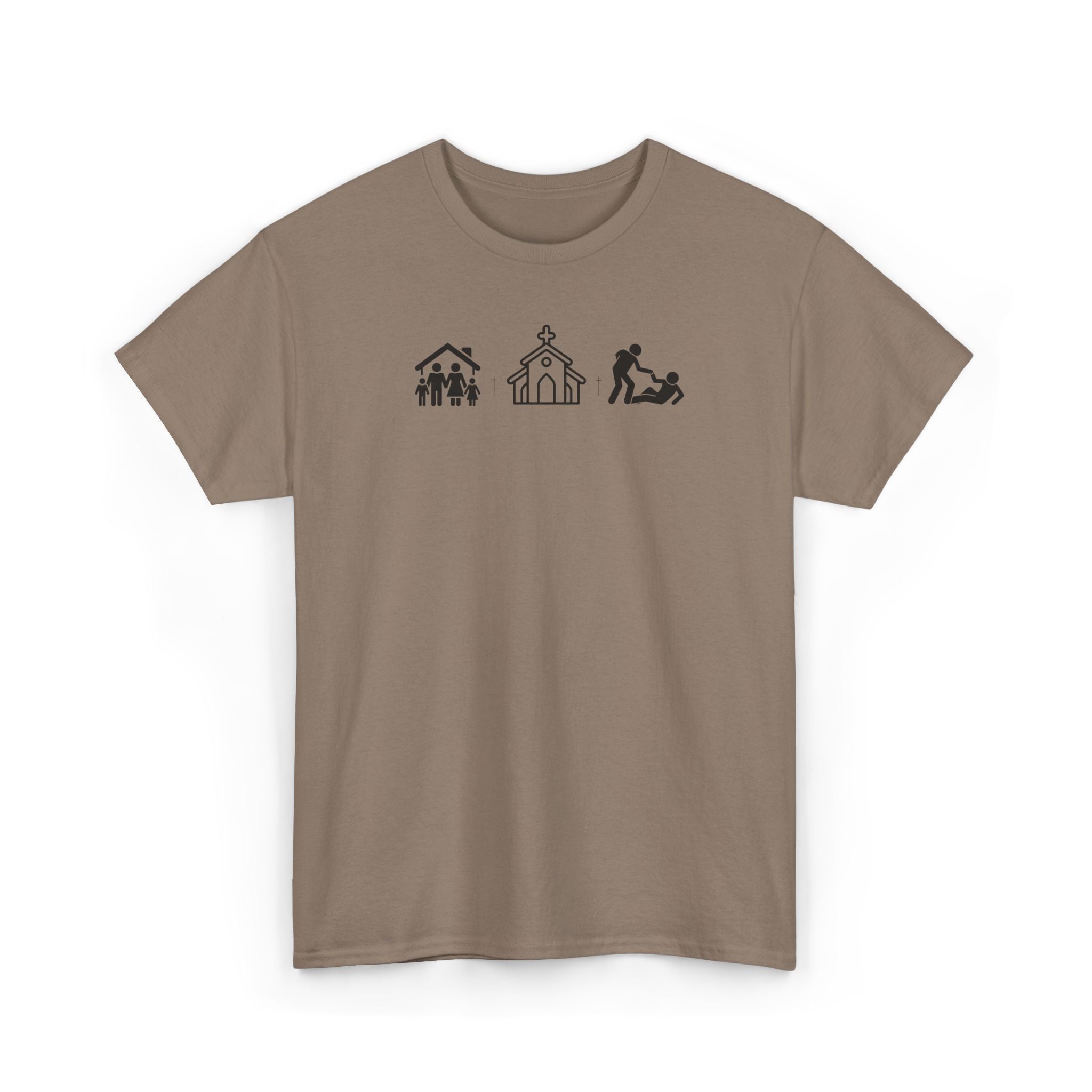 Build Your Family Go To Church Love Your Neighbor T-Shirt – Christian Faith-Based Tee for Men & Women
