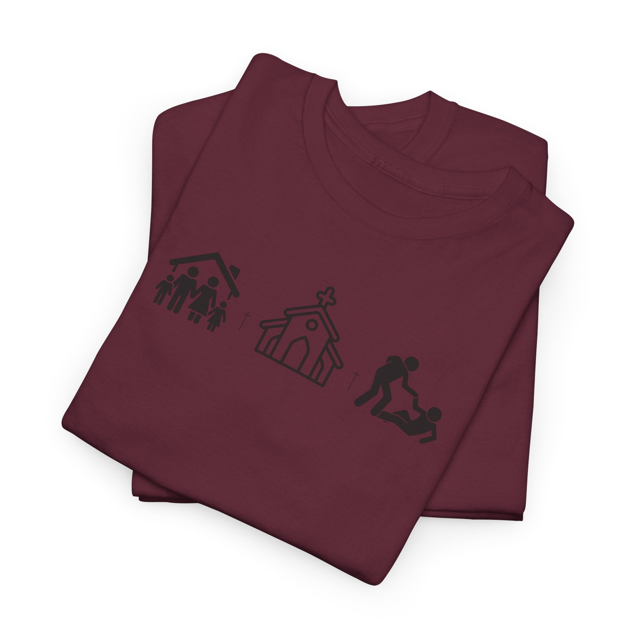 Build Your Family Go To Church Love Your Neighbor T-Shirt – Christian Faith-Based Tee for Men & Women