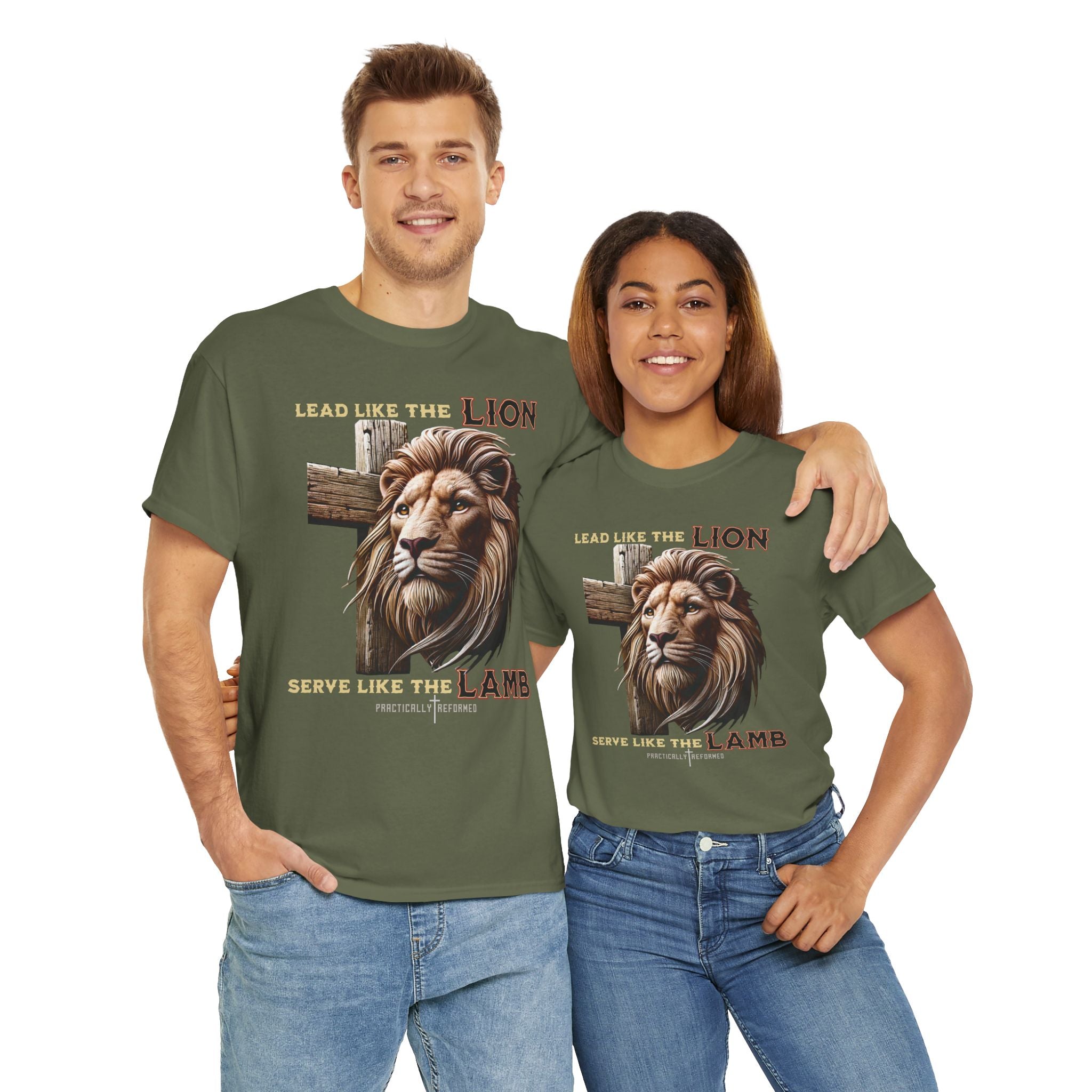 Lead Like a Lion T-Shirt / Christian Inspirational Tee-Faith Based Apparel-Bible Verse Inspired Shirt
