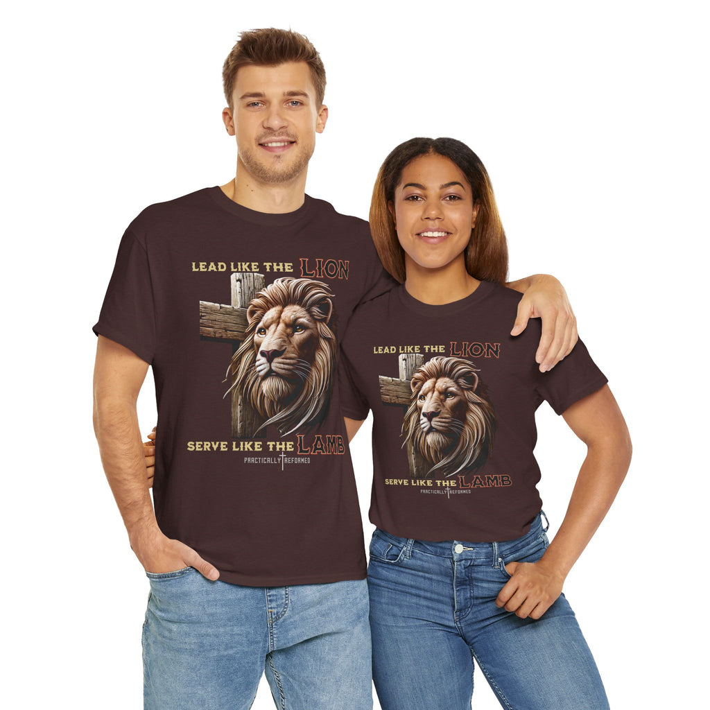 Lead Like a Lion T-Shirt / Christian Inspirational Tee-Faith Based Apparel-Bible Verse Inspired Shirt